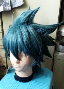 【松茸窝】游戏王gx 约翰 安德森 青绿色 cos造型假发