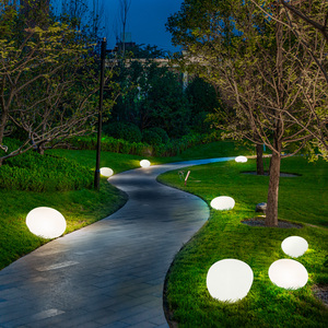 led发光石头灯户外公园庭院装饰草坪灯太阳能仿真景观亮化卵石灯