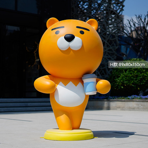 00福建省网感淘宝布朗熊雕塑玻璃钢卡通可妮兔商场大型落地网红打卡