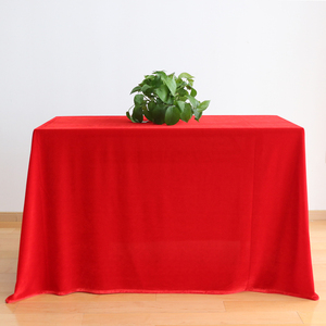 订婚红桌布活动红丝绒布料桌布砸金蛋红色桌布开业开工金丝绒桌布