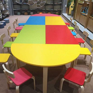 辅导培训班课桌椅学校中小学生儿童美术教室桌彩色组合桌厂家直销