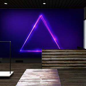 3d立体几何公司形象墙布直播间背景墙壁纸装饰前台科技感男装墙纸