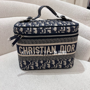欧洲代购 dior迪奥 女包手提化妆包 拉链老花刺绣字母 s5480vriw