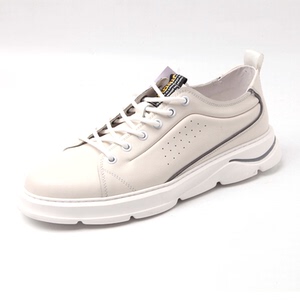 沙驰男鞋2021夏新款真皮透气青年时尚运动休闲皮鞋商场同款小白鞋