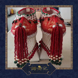 民族风如懿传清宫皇妃专用马蹄底花盆底定制旗鞋