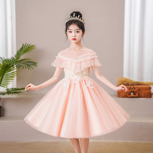 公主裙蓬蓬纱花童婚纱高端儿童晚礼服小女生主持人钢琴演出服夏