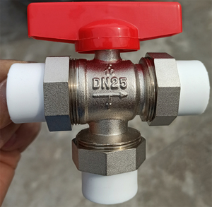 ppr 三通调节阀 ppr三通阀 dn25 dn32暖气三通阀 pp-r可换pert头