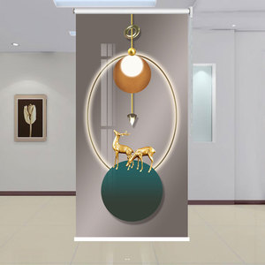 卷帘轻奢几何撞色图案客厅卧室厨房卫生间阳台遮光隔断免打孔窗帘