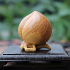 陈雕匠文玩手把件桃子乐清黄杨木工艺品祝寿礼品摆件包邮木雕寿桃