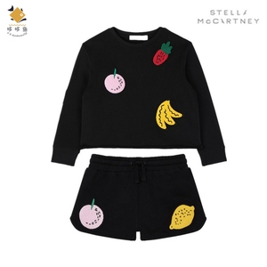 特价 国内现货 Stella McCartneyKIDS童装水果贴布卫衣+短裤 套装