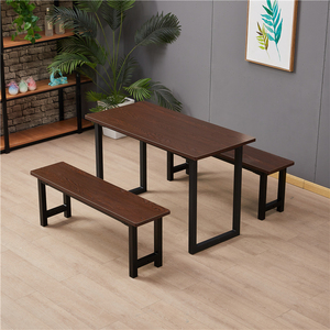 长条凳子快餐桌椅小吃店饭店烧烤店简约大排档早餐店面馆桌椅组合