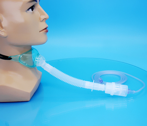 医用气切型吸氧面罩氧气雾化气管切开插管吸气切氧雾化器患者给氧