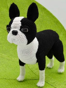 558 波斯顿 梗 狗 编织图纸 玩偶中文图解 钩针电子图 毛线教程
