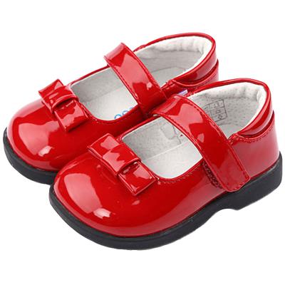一岁儿童皮鞋红色
