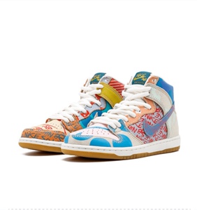 nike sb dunk high thomas campbell what the dunk涂鸦 彩色鸳鸯
