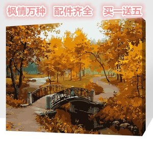 数字油画枫叶