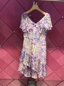 可可尼专柜正品19夏紫色连衣裙长裙29204A021035F原2688