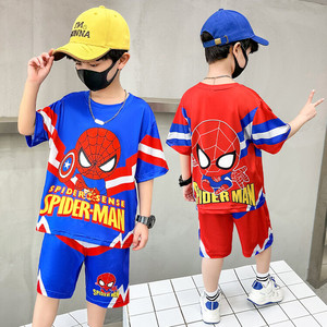 男童夏装蜘蛛侠套装儿童新款运动帅气炸街两件套男宝宝夏超人童装