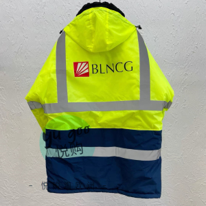 balenciaga/巴黎世家 21fw新款反光条双面穿羽绒服冲锋衣男女外套