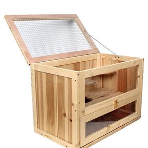 仓鼠芦丁鸡金丝熊刺猬蜜袋鼯宠物木饲养箱花枝鼠窝大别墅饲养木屋