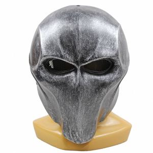 frp丧钟仿碳纤维绿箭侠双眼版玻璃钢面具cs野战金刚网眼小码 m109