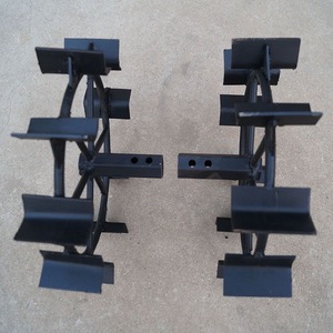 微耕机铁轮子防滑轮爬行轮行走轮配件小铁轮农用耕地机一对耐用