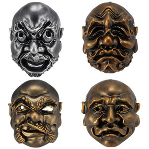 和尚大头服装道具笑脸弥勒佛罗汉面具头套万圣节cos舞会老人面罩