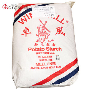 风车牌马铃薯淀粉25kg风车生粉勾芡炸食物裹粉大包装纸袋装