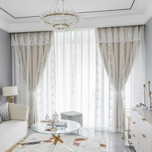 窗帘幔子款式2021年新款自带帘头窗帘上的围幔子平幔流苏幔头中式