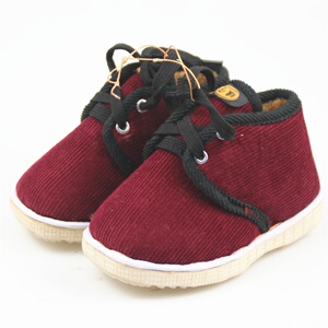 加厚儿童纯手工棉鞋老式农村洋气布面冬鞋复古底子女宝宝老款透气