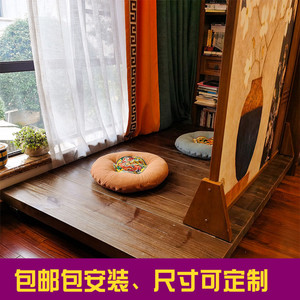 定制日式实木榻榻米地台客厅矮床卧室1.8米1.5米1.2米民宿松木床