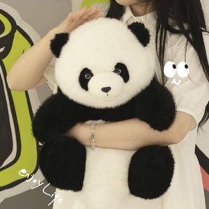 熊猫毛绒玩具五月龄花花仿真大熊猫玩偶公仔娃娃果赖睡觉抱枕女生
