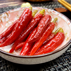 泡红辣椒250g*4袋四川泡菜酸海椒红小米辣七星椒朝天椒咸菜下饭菜