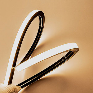 黑色柔性硅胶灯带客厅天花嵌入式氛围灯户外防水低压led软线条灯