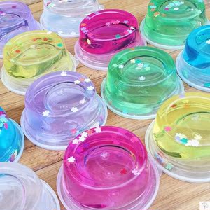 透明网红起泡胶彩虹泡泡魔法水晶泥彩色解压泥女孩儿童玩具泥材料