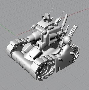 坦克3d犀牛模型rhino建模渲染3d模型工业设计作业素材