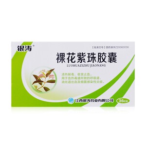 银涛 裸花紫珠胶囊 0.3g*36粒/盒 清热解毒 收敛止血  xc