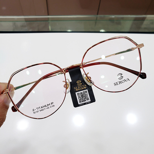 小红书爆款施洛华SC107眼镜架显瘦多边形镜框钛架网红款近视配镜