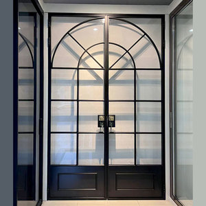 上海白色极简法式复古老钢窗卫生间平开门厨房格子推拉超白玻璃门