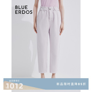BLUE ERDOS 24春夏新款浅色直筒九分裤水洗通勤牛仔裤B245M3004