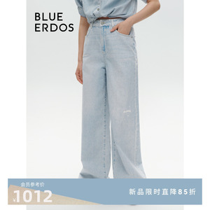【ANOTHER DENIM】BLUE ERDOS24春夏新款仿牛仔阔腿裤B245M3020