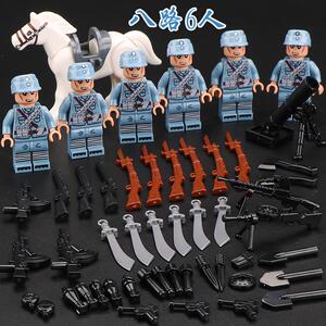 兼容乐高.兼容二战八路军打鬼子日军国军积木抗日战争人仔打仗.