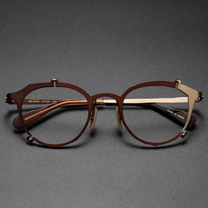 合金眼镜框0049男女同款个性多边棱全框棱形架可配有度数近视镜片