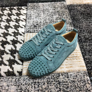 CL GZ VILLAGE男鞋低帮系带女鞋头铆钉红底鞋欧美情侣款休闲板鞋