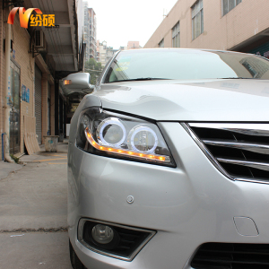 适用于09-11款凯美瑞大灯总成改装双透镜六代氙气天使眼led日行灯