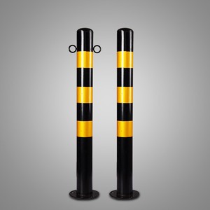 路障铁立柱拦车铁杆子钢管铁警示柱警示牌公路车位桩