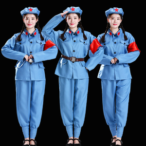 成人红军演出服装八路军装抗战红卫兵服表演衣服新四军演出合唱服
