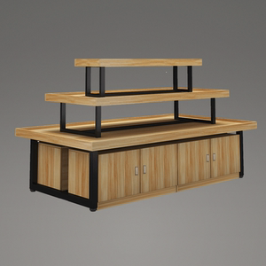 中岛柜展示台母婴货架梯形架化妆品展示柜饰品文具玩具堆头流水台