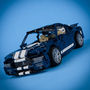 兼容乐高福特gt500野马积木模型拼插装男孩高难度益智玩具小颗粒