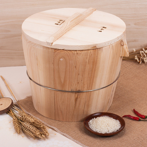 家用原木制蒸饭桶大小号杉木蒸子商用木桶饭甑子米饭桶可蒸龙虾等